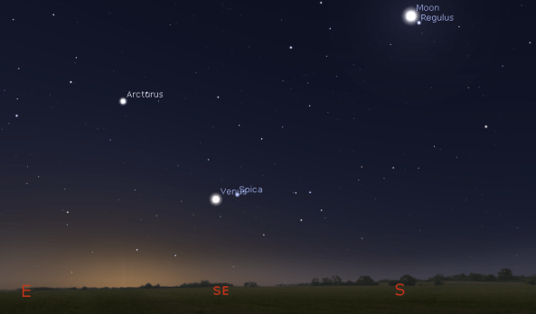 Venus and the Moon in the morning