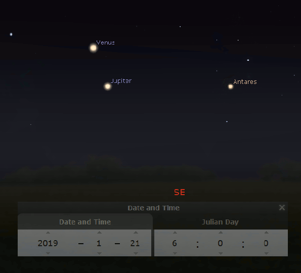 Conjunction of Venus and Jupiter