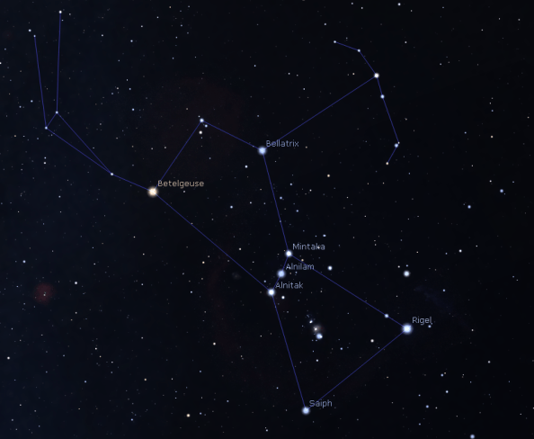 Orion's brightest stars