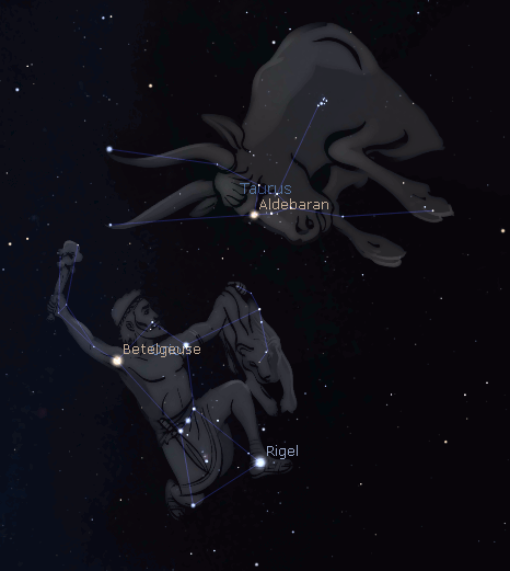 Taurus and Orion