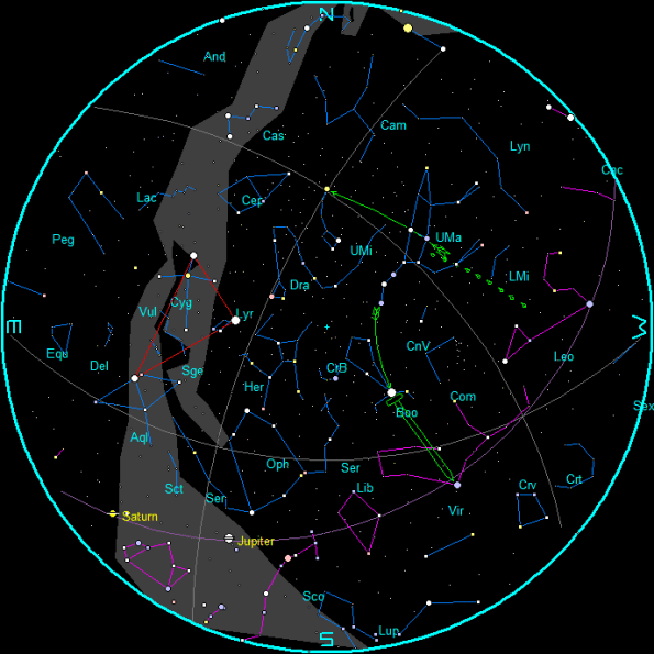 March Morning Star Chart