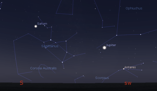 Jupiter and Saturn in the morning