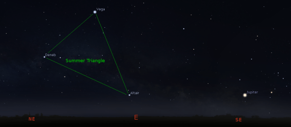 The eastern skies at 11 p.m.