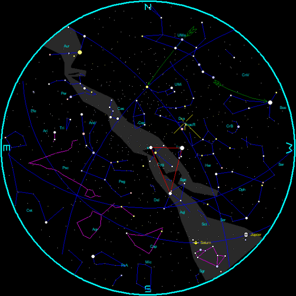 October Evening Star Chart