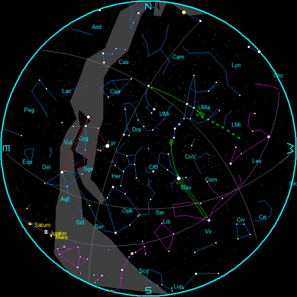 March Morning Star Chart