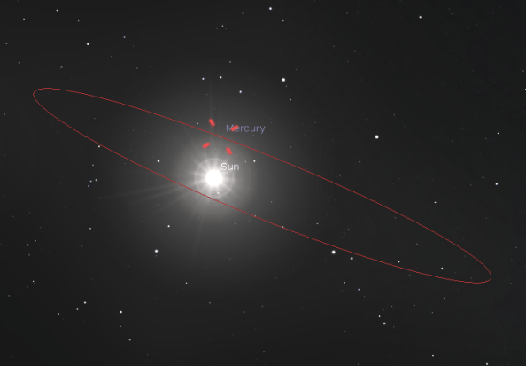 Mercury at inferior conjunction