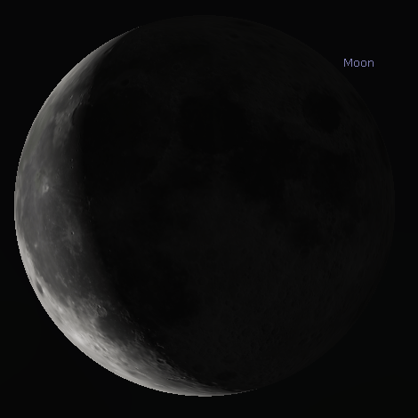 Binocular Moon tomorrow morning