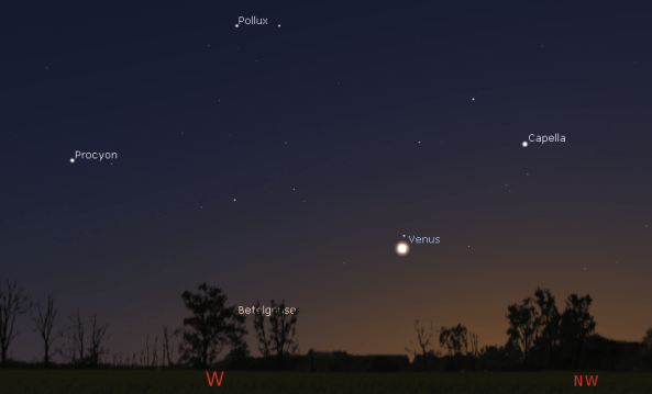 Venus in evening twilight