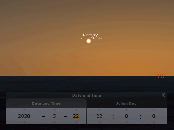 Venus, Mercury, Moon Animation