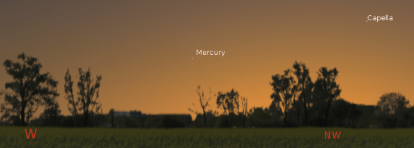 Mercury in the evening