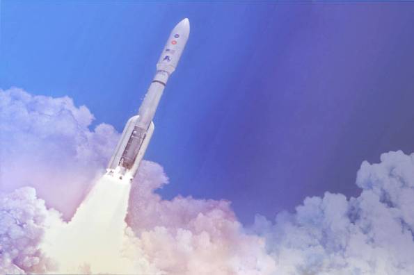 Artist's concept of the Mars 2020 Rover launch