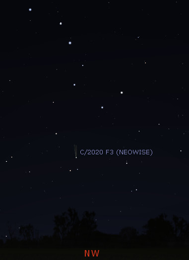 Comet NEOWISE finder chart
