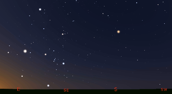 Venus and Mars in the morning