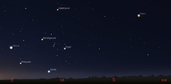 Venus and Mars in the morning