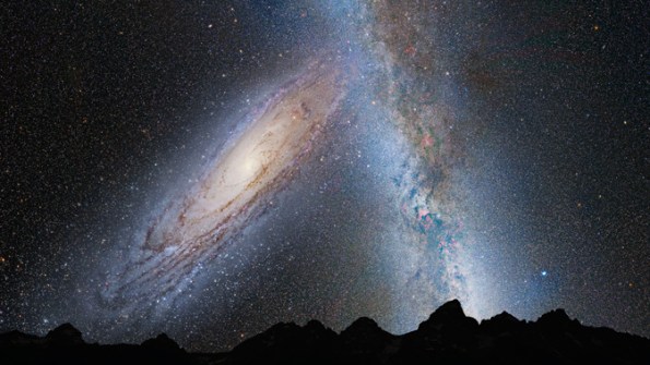 View from Earth-Andromeda collision