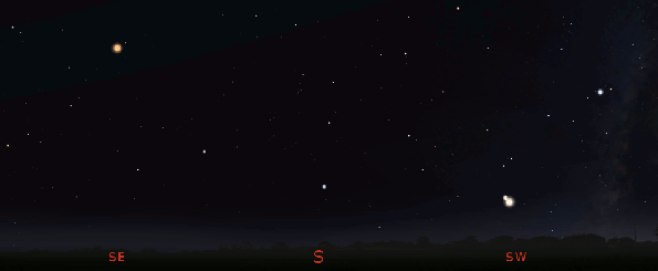 Evening planets animation