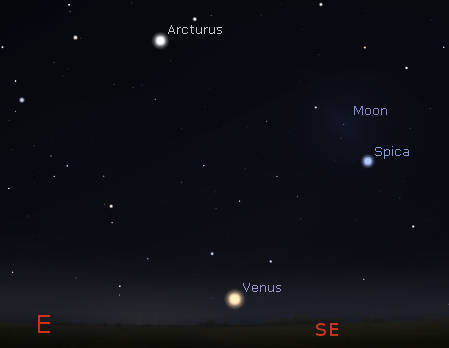 Venus and the Moon in the morning