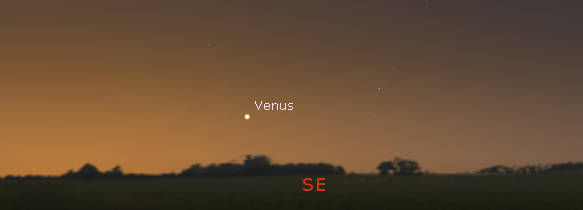 Venus in the SE at 7:30 am