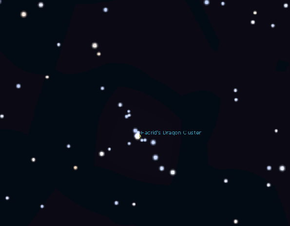 The brighter stars of NGC 2301, Hagrid's Dragon Cluster,