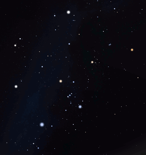 Winter triangle finder animation