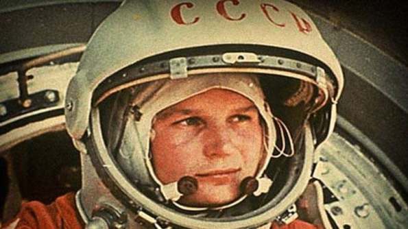 Yuri Gagarin in space helmet