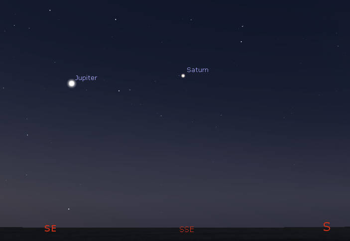 Jupiter and Saturn in the morning