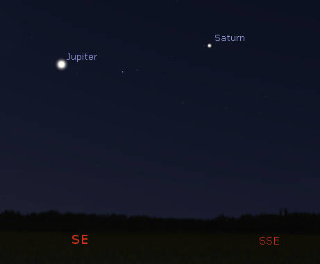 Jupiter and Saturn in the morning