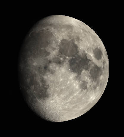 The Moon as it might appear tonight