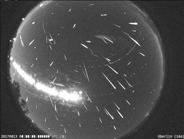 Perseid fireballs in NASA all sky camera