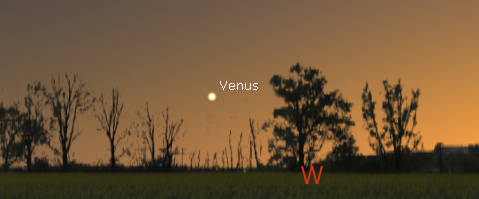 Venus in the west