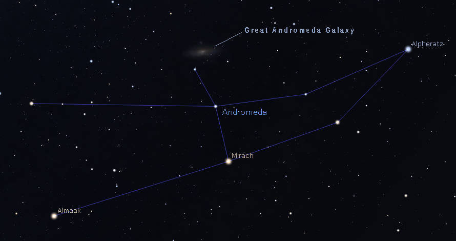Andromeda Galaxy finder chart
