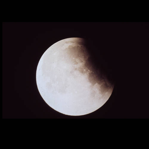 Partial Lunar Eclipse showing arc of the Earth's shadow
