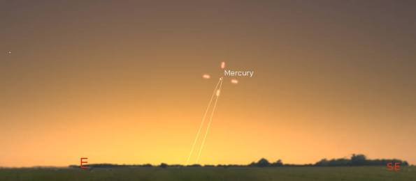 Mercury a day after greatest W elongation
