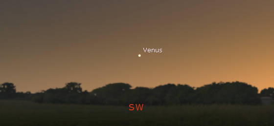 Venus in evening twilight