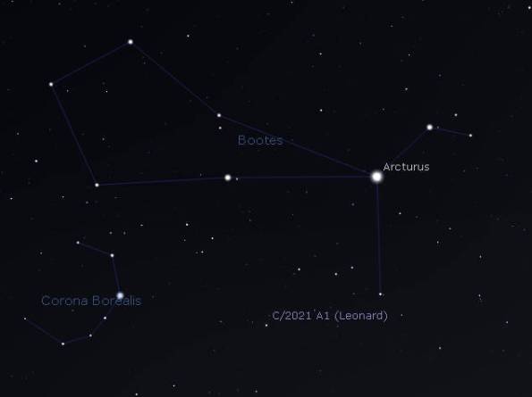 Comet Leonard finder 12/08/21 6:30 am