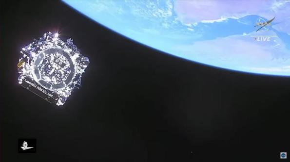 The last view of Webb as it separated from the Ariane 5 launch vehicle