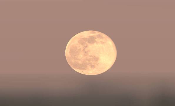The full Moon rising tonight