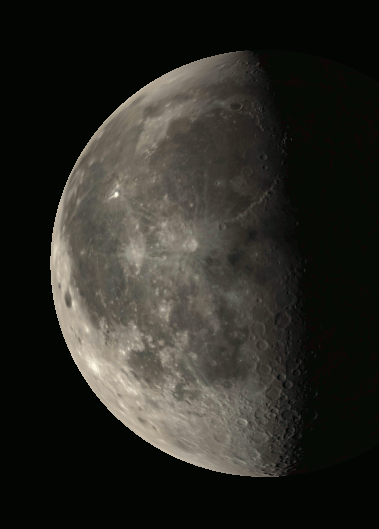 Moon with animated anotations