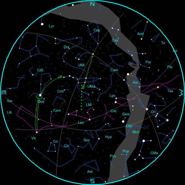April 2022 Evening Star Chart