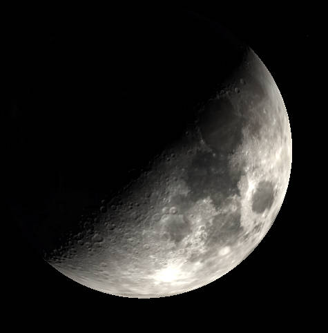 The waxing crescent Moon