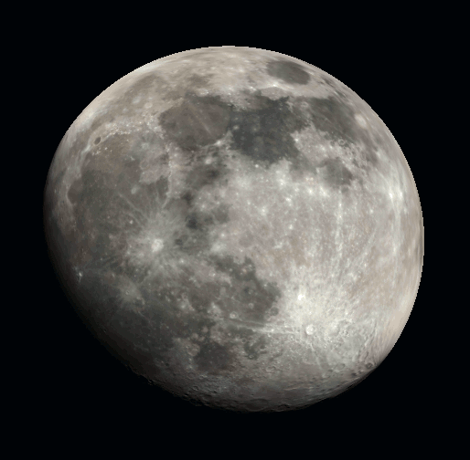 Tonight's Moon annotated