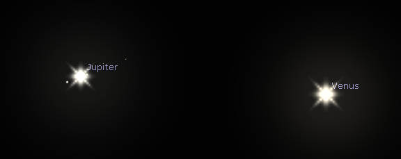 Jupiter and Venus in binoculars