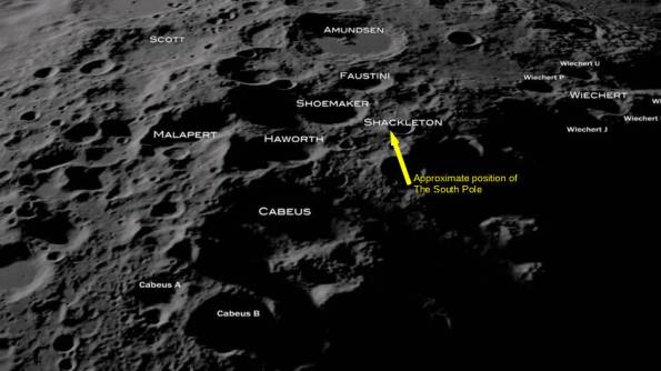 Lunar South Pole Flyover area w-south pole