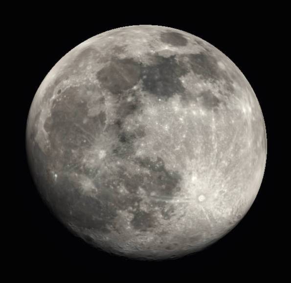 The Moon as it should appear at 10 pm tonight