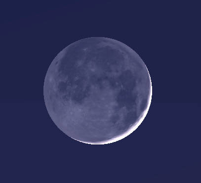 The Moon in binoculars tonight