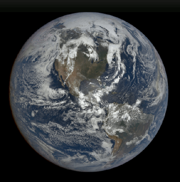 DSCOVR image of Earth near summer solstice with magnified Michigan animation