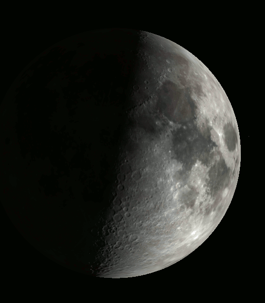 Tonights Moon with labels