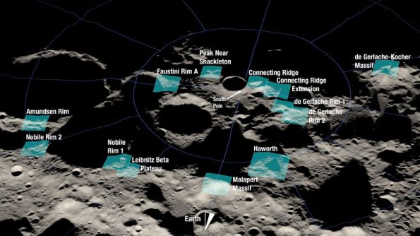 Artemis III possible landing sites_NASA