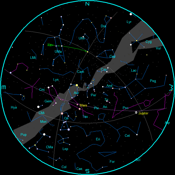 September Morning Star Chart