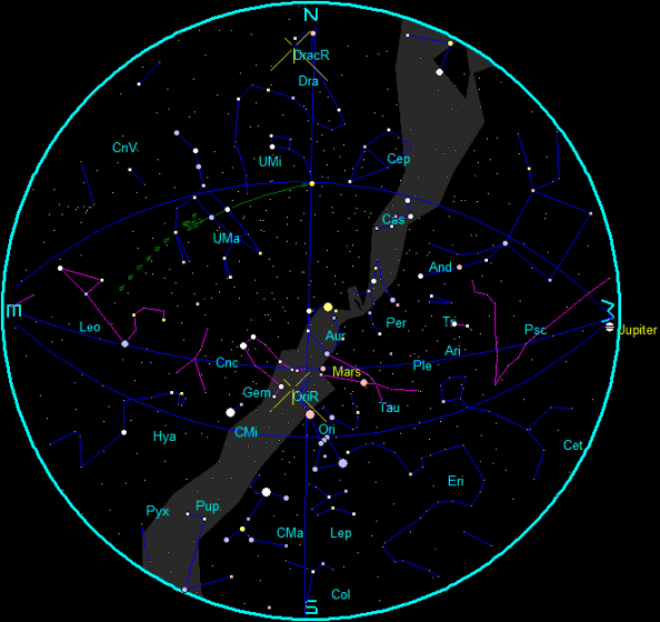 October morning star chart